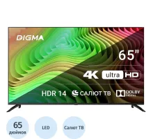 Телевизор Digma DM-LED65UBB40, UHD, смарт (Салют ТВ)