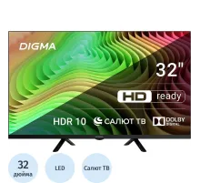 Телевизор Digma DM-LED32SBB34, HD ready, смарт (Салют ТВ)