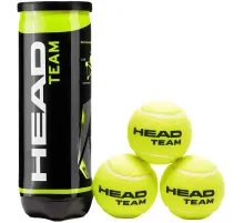 Мяч теннисный HEAD Team 3B, уп.3шт.,одобр.ITF, фетр, нат.резина,желт,575703