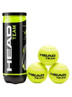 Мяч теннисный HEAD Team 3B, уп.3шт.,одобр.ITF, фетр, нат.резина,желт,575703