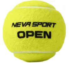 Мяч теннисный NS OPEN X3, уп.3 шт,одобр.ITF, сукно, нат.резина,желтый, UAA1