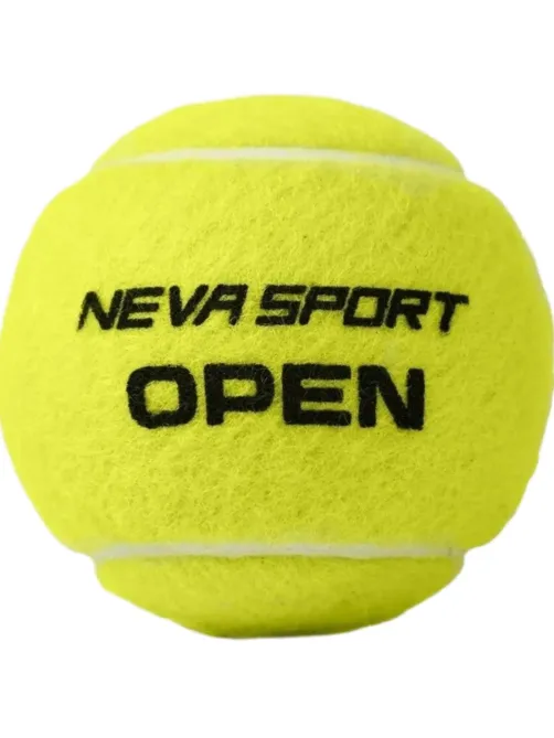 Мяч теннисный NS OPEN X3, уп.3 шт,одобр.ITF, сукно, нат.резина,желтый, UAA1