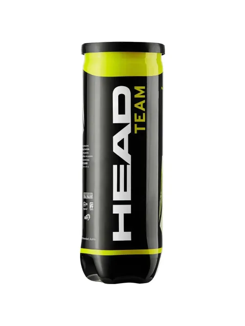 Мяч теннисный HEAD Team 3B, уп.3шт.,одобр.ITF, фетр, нат.резина,желт,575703