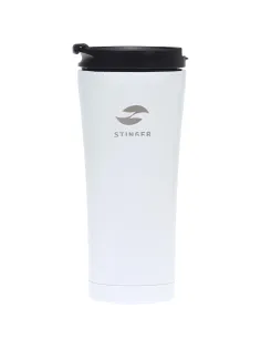 Термокружка Stinger, 0,45л, сталь/пластик, белый глянцевый,HY-VF143 White