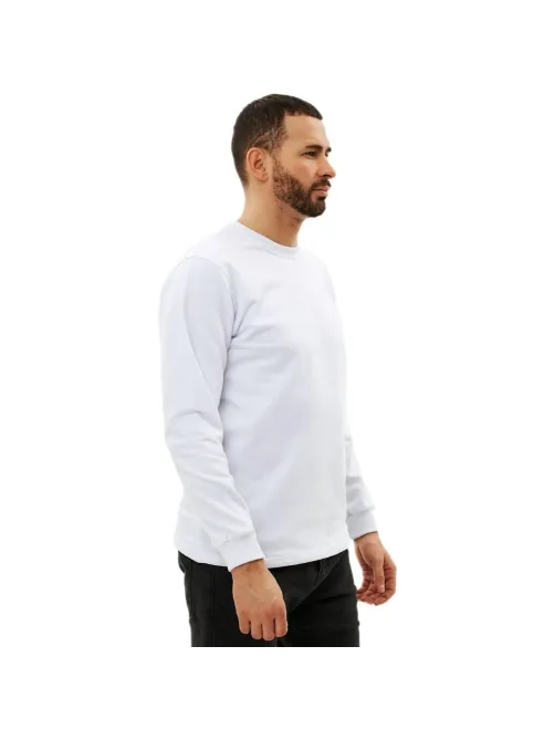 Толстовка 100% хб (240г) без капюшона, цв.белый, размер XXXL