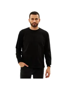 Толстовка 100% хб (240г) без капюшона, цв.черный, размер XXXL