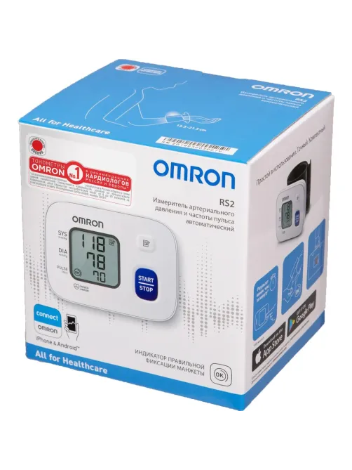 Тонометр OMRON RS2 на запястье с поверкой