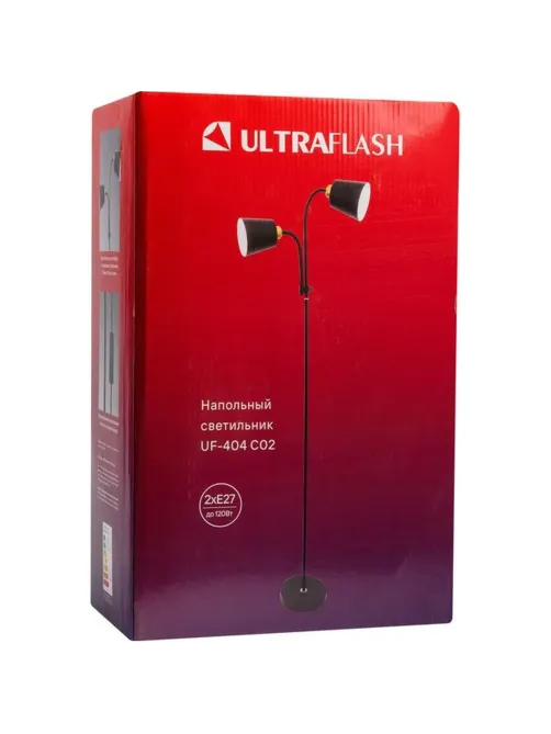 Светильник Ultraflash UF-404 C02 черн  (напольн, торшер, цоколь Е27)