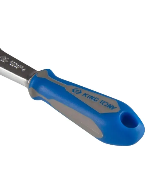 Трещотка 1/4 KING TONY 134мм, 24 зуб, флажк. с кнопкой, фиксатор 2771-55G