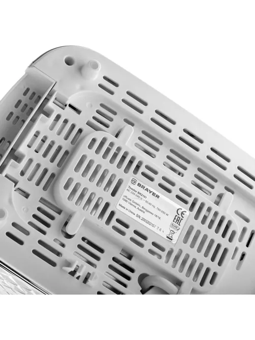 Тостер Brayer BR2101, 930 Вт, 7 реж, автодогр, размор, автоотключ,2 тоста