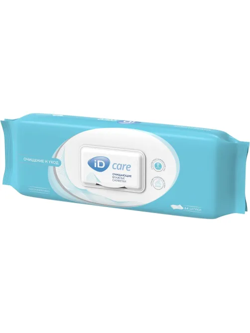 Салфетки влажные очищающие iD CARE 64шт/уп