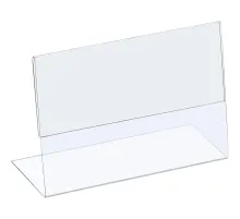 Ценникодержатель настольный д/инф. L-образный 40x60мм, горизонт.,20шт/уп.