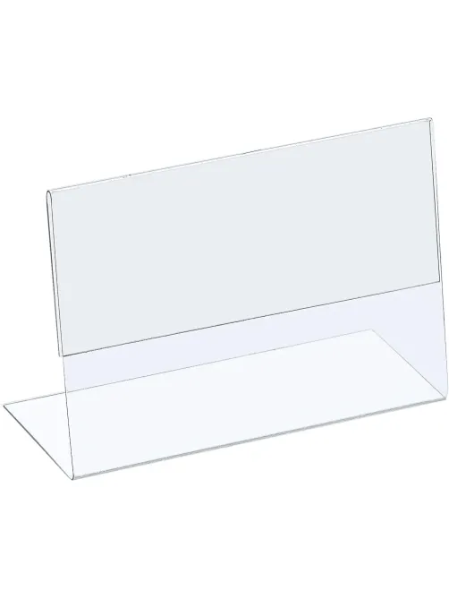 Ценникодержатель настольный д/инф. L-образный 40x60мм, горизонт.,20шт/уп.