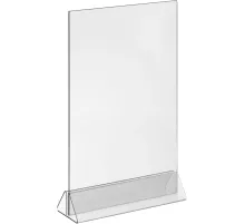 Ценникодержатель настол Комус под меню,треуг.осн.ACR-MENU HOLDER А4,10шт/уп