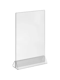 Ценникодержатель настол Комус под меню,треуг.осн.ACR-MENU HOLDER А4,10шт/уп