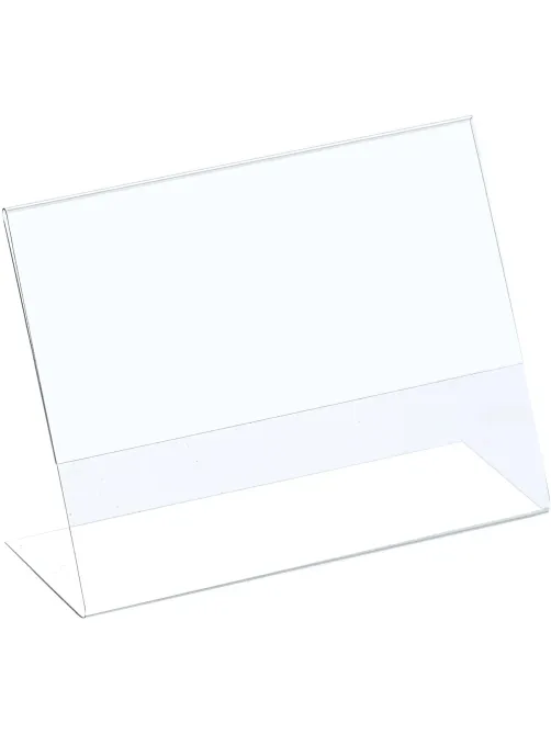 Ценникодержатель настольный д/инф.и L-образный 80x60мм, горизонт.,20шт/уп.