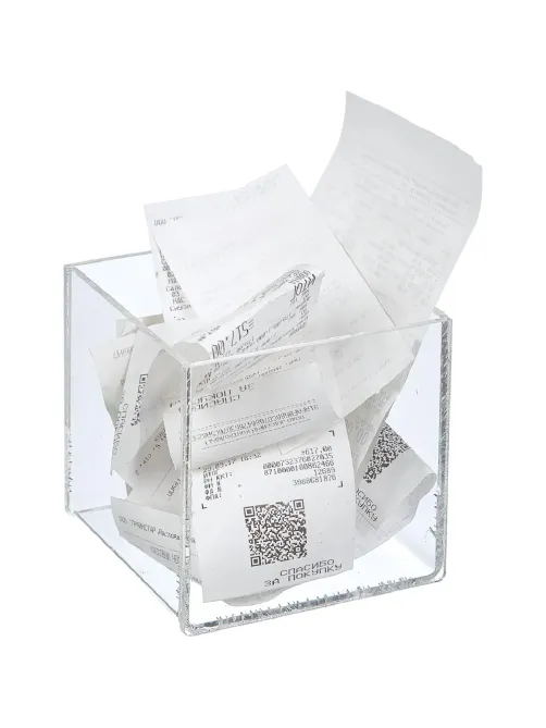 Подставка для чеков акрил, 100х100мм), 1шт