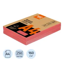 Бумага цветная Attache (А4,160г, красный интенсив) 250л/уп