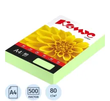 Бумага цветная Комус Color (зеленая пастель), 80г, А4, 500 л.
