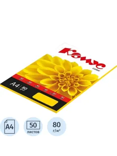 Бумага цветная Комус Color (мандарин интенсив), 80г, А4, 50 л.