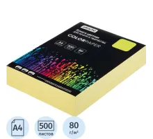 Бумага цветная Attache (желтый пастель), 80г, А4, 500 л
