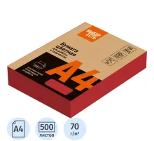 Бумага цветная (красный интенсив), 70г, А4, 500 л