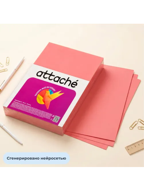 Бумага цветная Attache (А4,160г, красный интенсив) 250л/уп