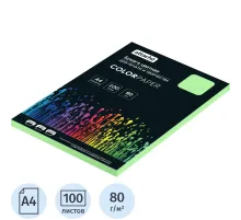 Бумага цветная Attache (зеленый пастель), 80г, А4, 100  л