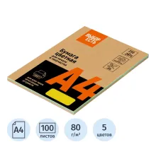 Бумага цветная Выбор есть (А4,80г,микс интенсив) пачка 100л