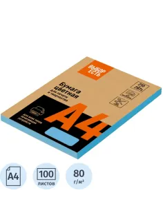 Бумага цветная Выбор есть (А4, 80 г, голубой интенсив) 100 л