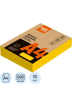Бумага цветная (оранжевый неон), 70г, А4, 500 л