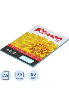 Бумага цветная Комус Color (голубая пастель), 80г, А4, 50 л.