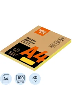 Бумага цветная Выбор есть (А4, 80 г, желтый интенсив) 100 л
