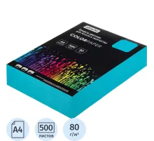 Бумага цветная Attache (голубой интенсив), 80г, А4, 500 л