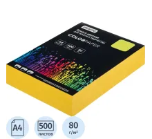 Бумага цветная Attache (желтый интенсив), 80г, А4, 500 л