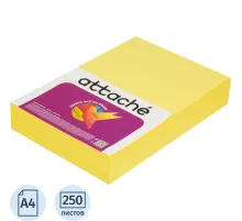 Бумага цветная Attache (А4,160г, желтый интенсив) 250л/уп