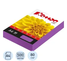 Бумага цветная Комус Color (лиловый интенсив), 80г, А4, 500 л.