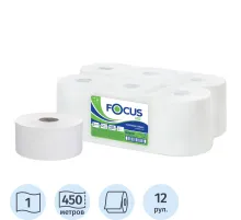 Бумага туалетная д/дисп Focus Eco Jumbo 1сл 450м 12рул/уп_5050785/50202455