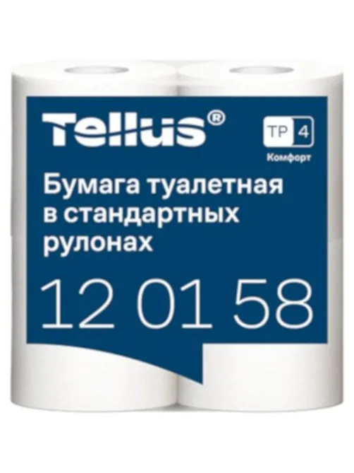 Бумага туалетная Торк/Tellus T4 2сл бел вт 23м 184л 4рул/уп 24уп/бл 120158