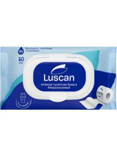 Бумага туалетная влажная Luscan 60шт/уп