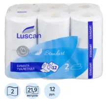 Бумага туалетная Luscan Standart 2сл бел вторичн 12рул/уп