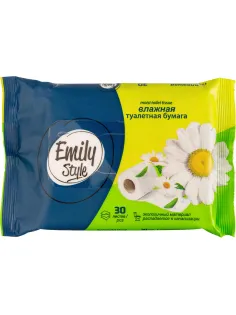 Бумага туалетная влажная Emily Style растворяющаяся 30шт/уп