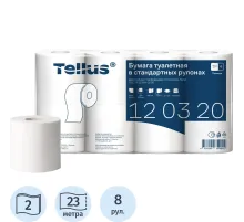 Бумага туалетная Торк/Tellus T4 2сл бел целлюл 23м 184л 8рул/уп 120320
