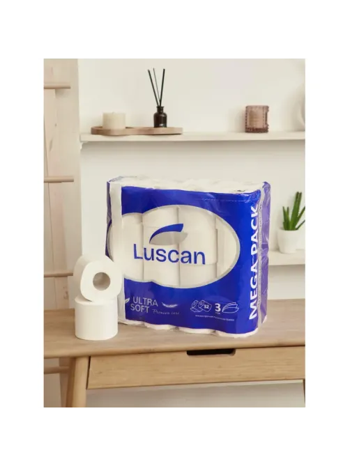 Бумага туалетная Luscan Делюкс 3сл бел цел 17м 142л 32рул/уп