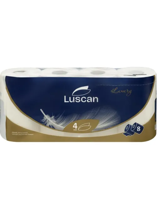 Бумага туалетная Luscan Luxury 4сл, 18м, 8рул/уп
