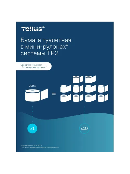 Бумага туалетная д/дисп Торк/Tellus T2 Комфорт в мини 2сл 12рул/уп_120231