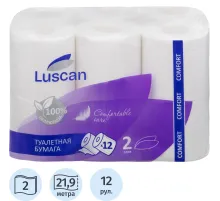 Бумага туалетная Luscan Comfort 2сл бел 100% цел 12рул/уп