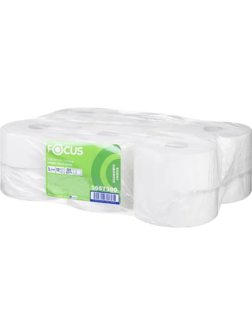 Бумага туалетная д/дисп Focus Eco Jumbo 1сл 525м 12рул/уп_5067300/50202614