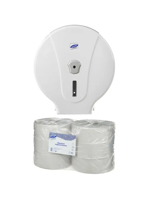 Бумага туалетная д/дисп Luscan Professional 1сл натур втул 525м 6рул/уп