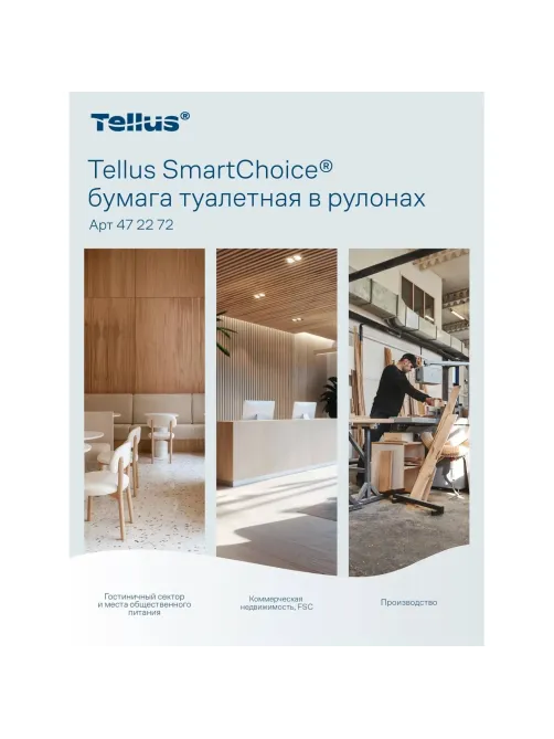 Бумага туалетная д/дисп Торк/Tellus SmartOne Т8 рул с ЦВ 2сл 8рул/уп_472272